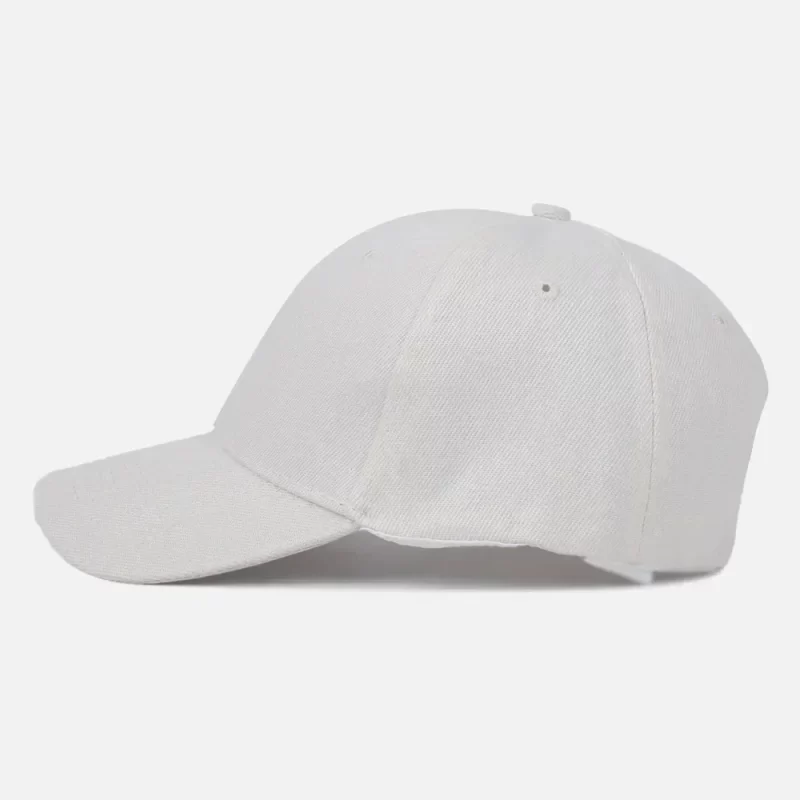 Couleur solide Twill Plain Soft Top Acrylic Sports Cap Papa Chapeaux ajustables Blancs Personnel Non structuré Baseball – Image 5