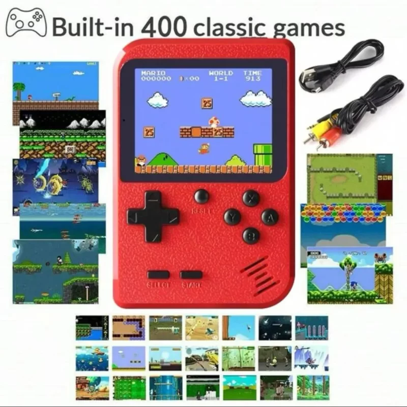 Une petite console de jeu portable pour enfants avec des centaines de jeux de charge peut être connectée au téléviseur – Image 4