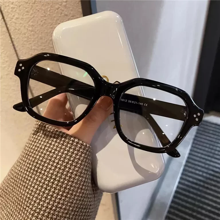 Lunettes d'ordinateur rétro anti lumière bleue cadre femmes surdimensionnées hommes tendance à la mode élégant lunettes de lunettes classiques Ouclos – Image 3