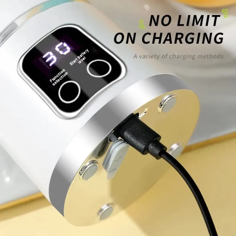 10 lames extracteur de fruits portable 450ml Capacité 3 engrenages USB mélangeur rechargeable concasseur à glace pour shakes et smoothies jus de tasse – Image 5
