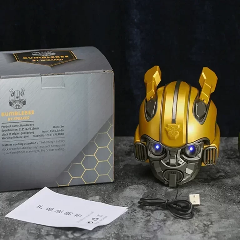 Bumblebee sans fil Bluetooth puissant haut-parleur portable sous-woofer stéréo LED Flashing Light Playback Caixa De Som pour PC Téléphone TF – Image 3