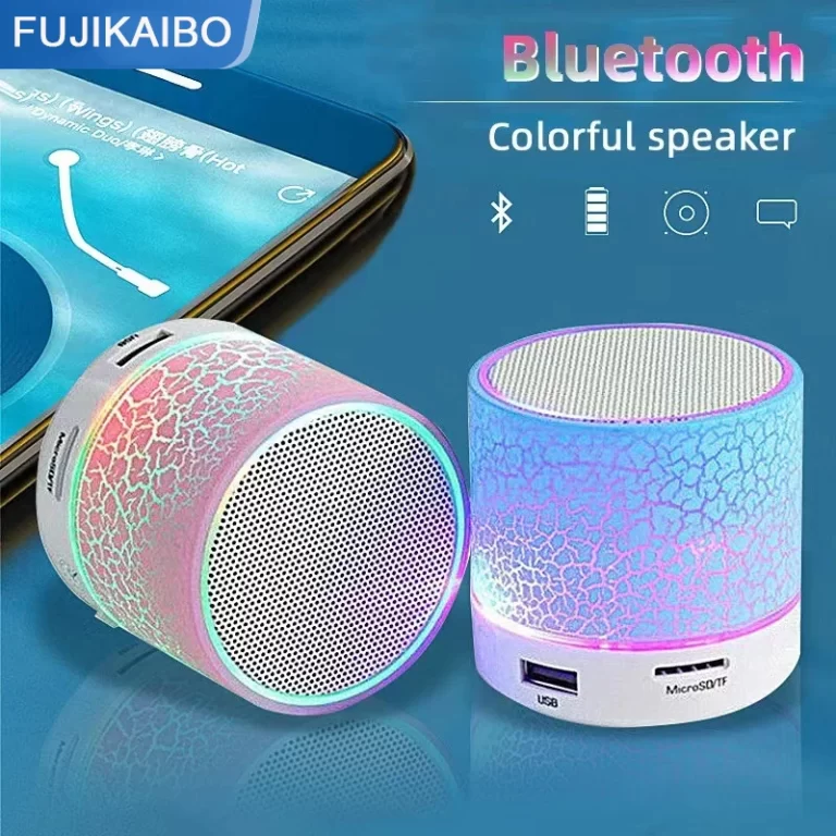 Nouveau haut-parleur Bluetooth Mini haut-parleur sans fil LED coloré TF Carte USB Subwoofer Portable MP3 Musique Colonne Sonore Pour Téléphone PC – Image 2