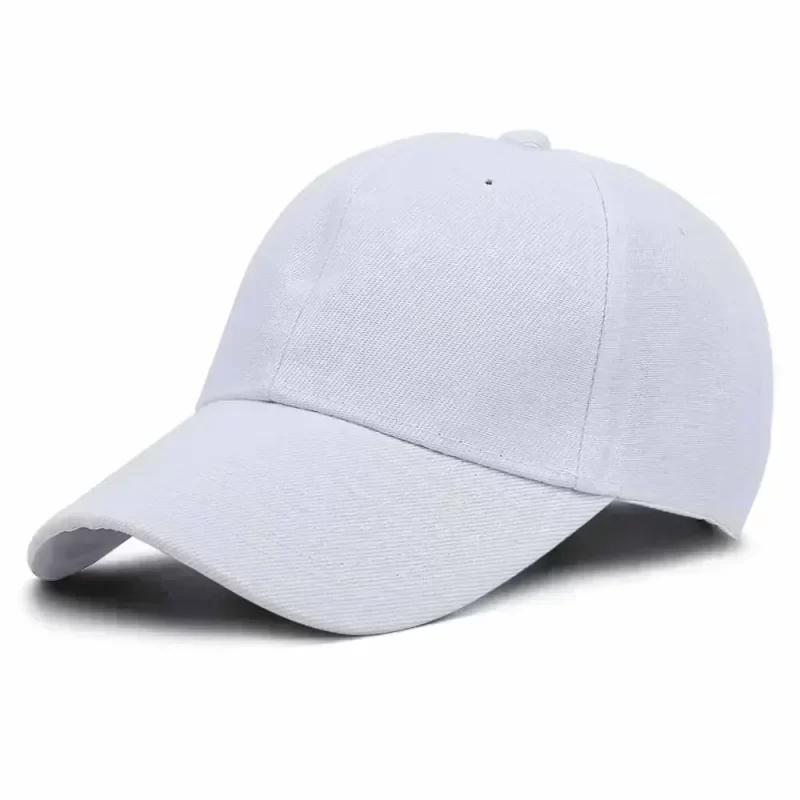 Couleur solide Twill Plain Soft Top Acrylic Sports Cap Papa Chapeaux ajustables Blancs Personnel Non structuré Baseball – Image 4