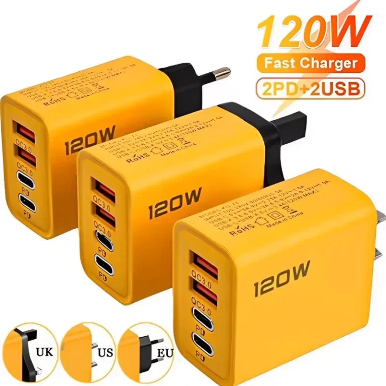 4 Ports USB C PD Chargeur Charge rapide 3.0 Type C Chargeurs de téléphone USB Adaptateur de charge rapide pour iPhone 16 15 Samsung Xiaomi Huawei – Image 5