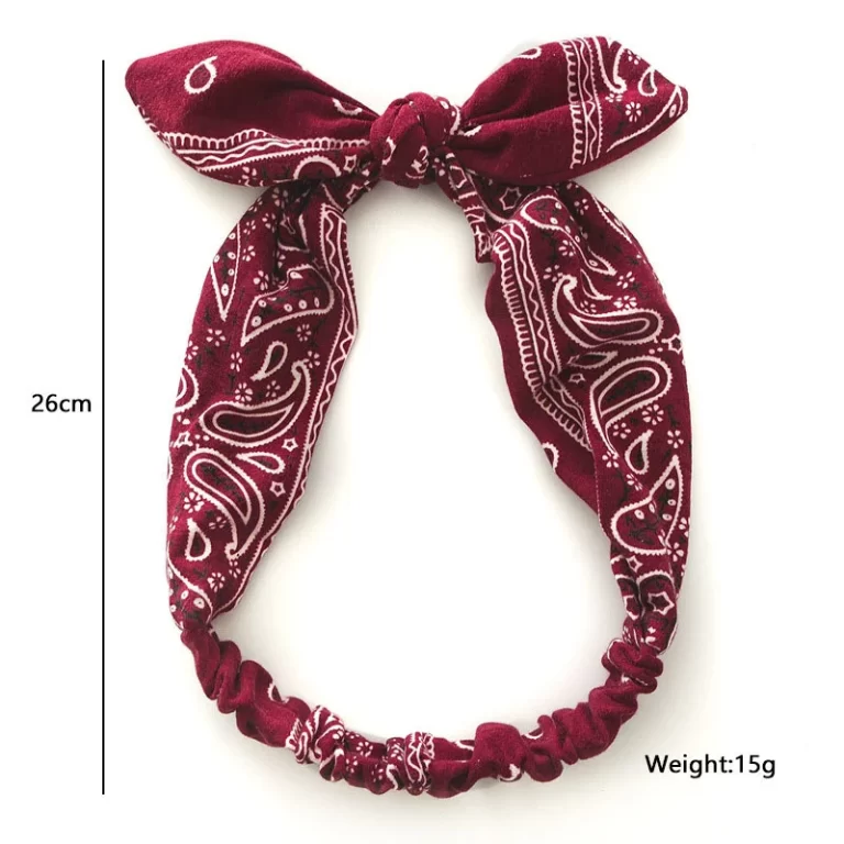 Nouvelles femmes Boho Soft Solid Print Headbands Vintage Cross Knot Elastic Hairbands Turban Bandanas Girls Hairbands Accessoires pour cheveux – Image 3