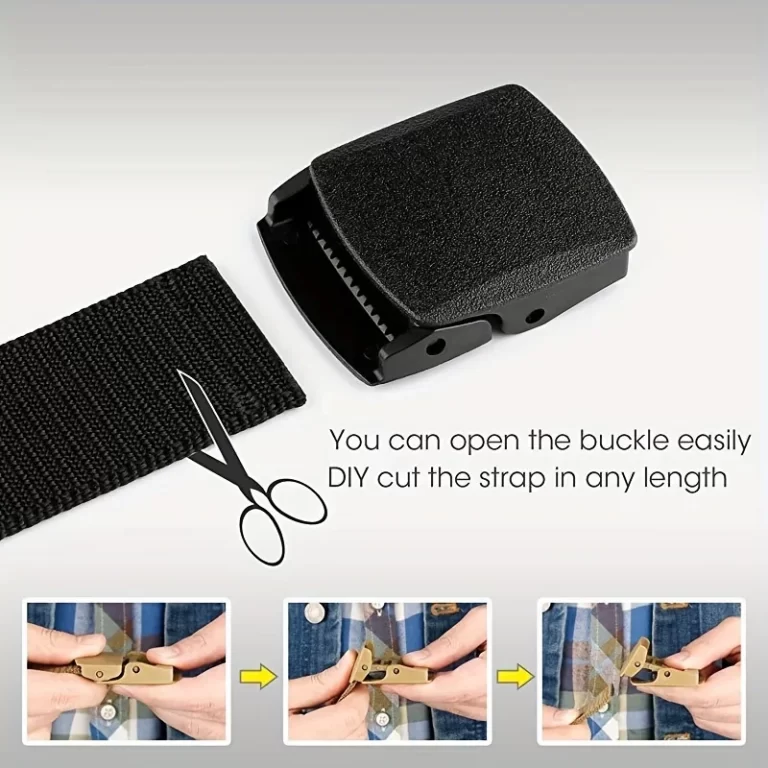 Ceinture en nylon boucle automatique extérieure tactique multifonctionnelle ceinture en toile légère ceinture non métallique confortable – Image 5