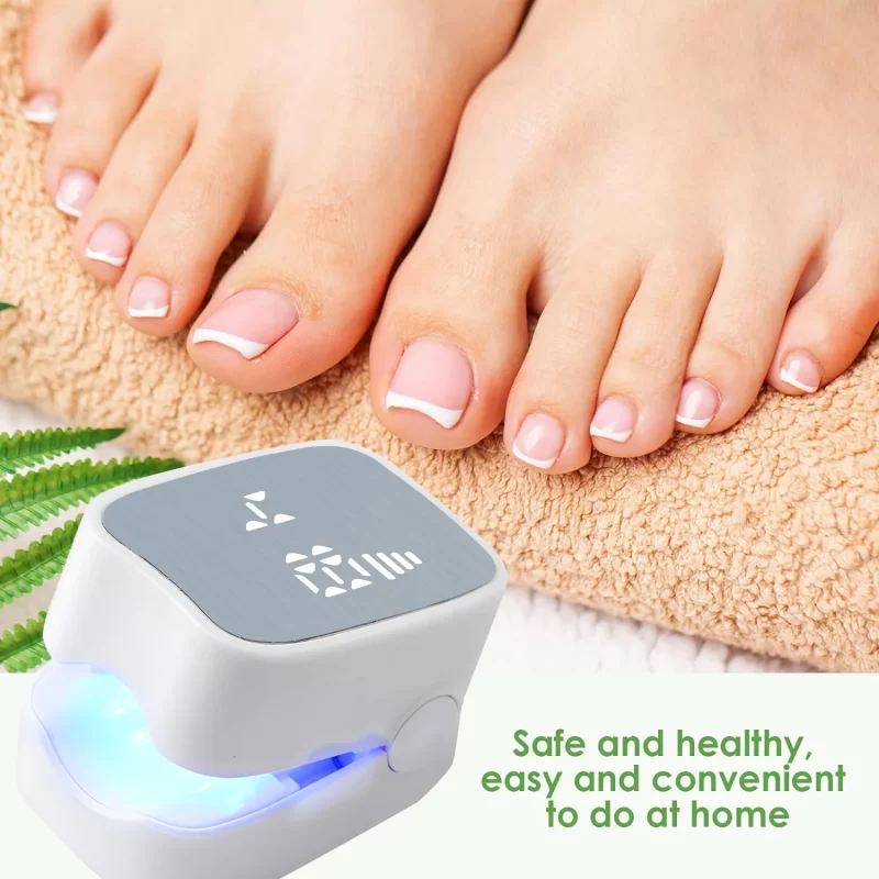 Traitement des champignons à ongles Dispositif laser LED pour nettoyer Onychomycosis Charge USB 905nm Lumière infrarouge 470nm Lumière bleue Salon à ongles – Image 4
