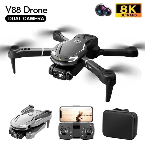 Original V88 Drone 8K 5G GPS Professional HD Photographie aérienne Contrôle à distance Avion HD Dual Camera Quadcopter Jouet UAV – Image 7