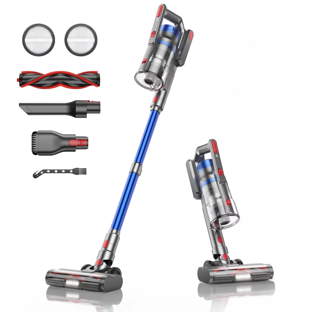 Buture JR500 Aspirateurs sans fil 55 Min 36KPA Suction Power Appareil domestique 1.2L Dust Cup Batterie amovible Portable