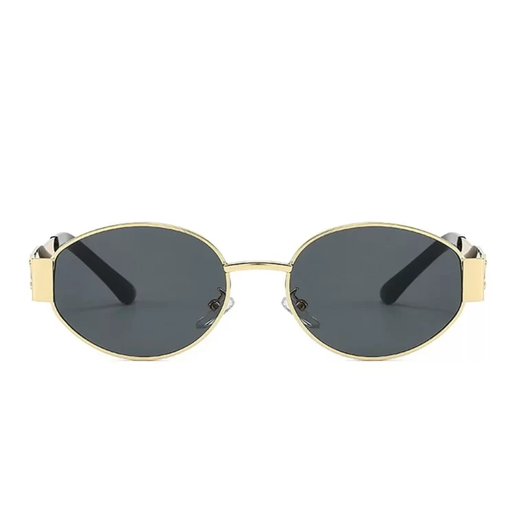 Lunettes de soleil en métal de luxe pour hommes et femmes Unisex Designer Lunettes de soleil Round Oval Unisex Stylish Lunettes Shades UV400 – Image 3