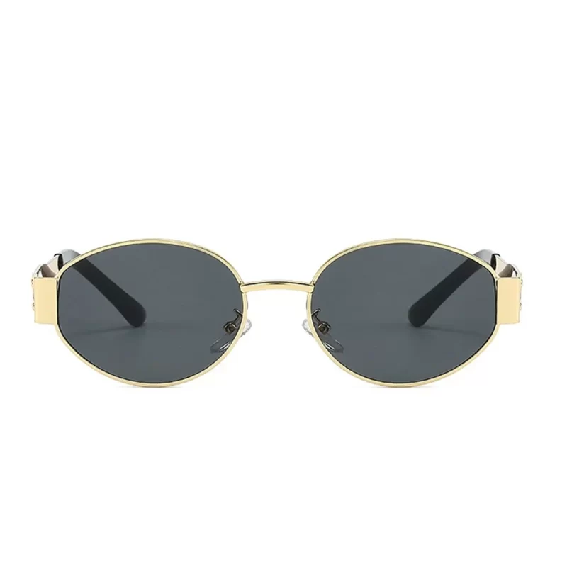 Lunettes de soleil en métal de luxe pour hommes et femmes Unisex Designer Lunettes de soleil Round Oval Unisex Stylish Lunettes Shades UV400 – Image 3