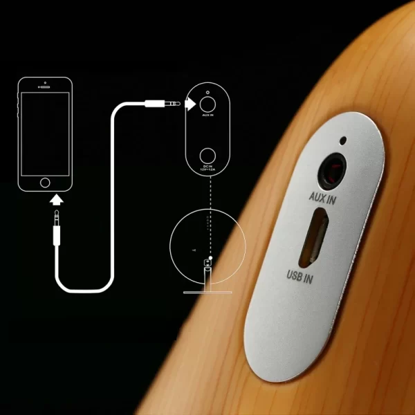 MINI330 haut-parleurs en bois rétro Bluetooth panneau de fonctionnement tactile petit sous-woofer de bureau maison hi-fi boîte à son stéréo Caixa De Som – Image 3