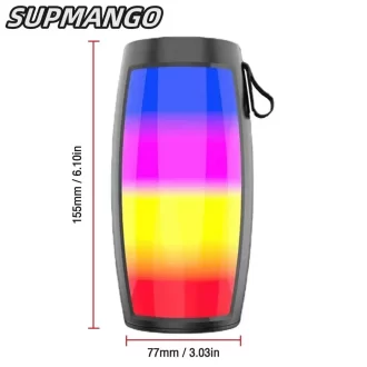S12 haut-parleurs Bluetooth sans fil puissants boîtes à son portables sous-woofer basse audio de voiture lecteur MP3 système sonore lumières LED