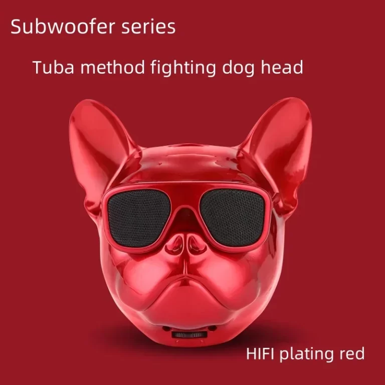 Haut-parleur bluetooth chien de combat créatif tête de chien sans fil bluetooth audio basse basse série portable extérieure HIFI – Image 2