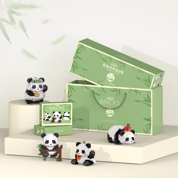 Creative DIY Assemable Animal Cute MINI Chinese Style Animal Panda Building Block Educational Boy Toys For Children Model Bricks – Image 6