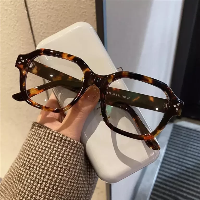 Lunettes d'ordinateur rétro anti lumière bleue cadre femmes surdimensionnées hommes tendance à la mode élégant lunettes de lunettes classiques Ouclos – Image 2