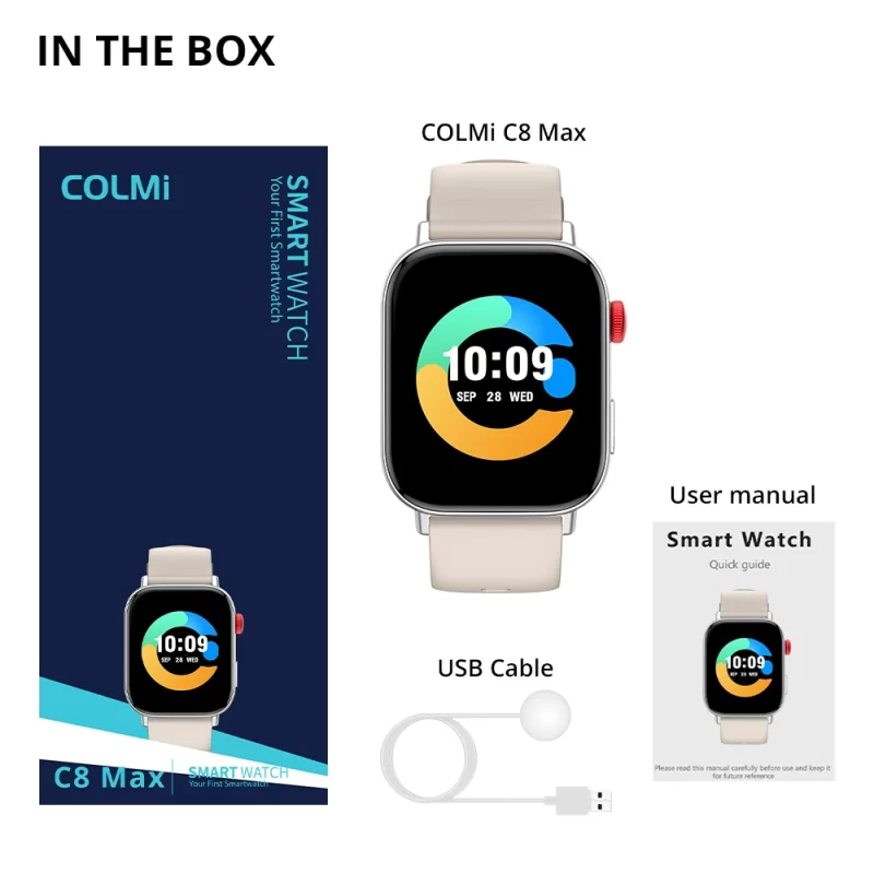 Nouvelle montre intelligente d'appel vocal COLMI C8 Max 1.93 "grand écran couleur HD santé et fitness suivi de la montre intelligente pour hommes et femmes – Image 7
