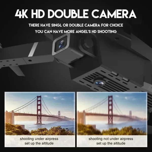 2025 E88 professionnel grand angle RC Drone HD 4K mode caméra hélicoptère pliable avion quadcopter drone enfant jouets cadeau – Image 4