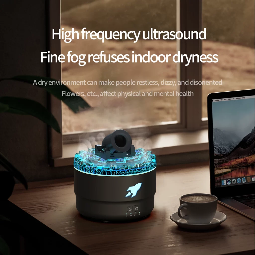 Artillerie simulée feu diffuseur d'huile essentielle aromathérapie humidificateur d'air maison petite fragrance diffuseur d'humidificateur d'arôme – Image 6
