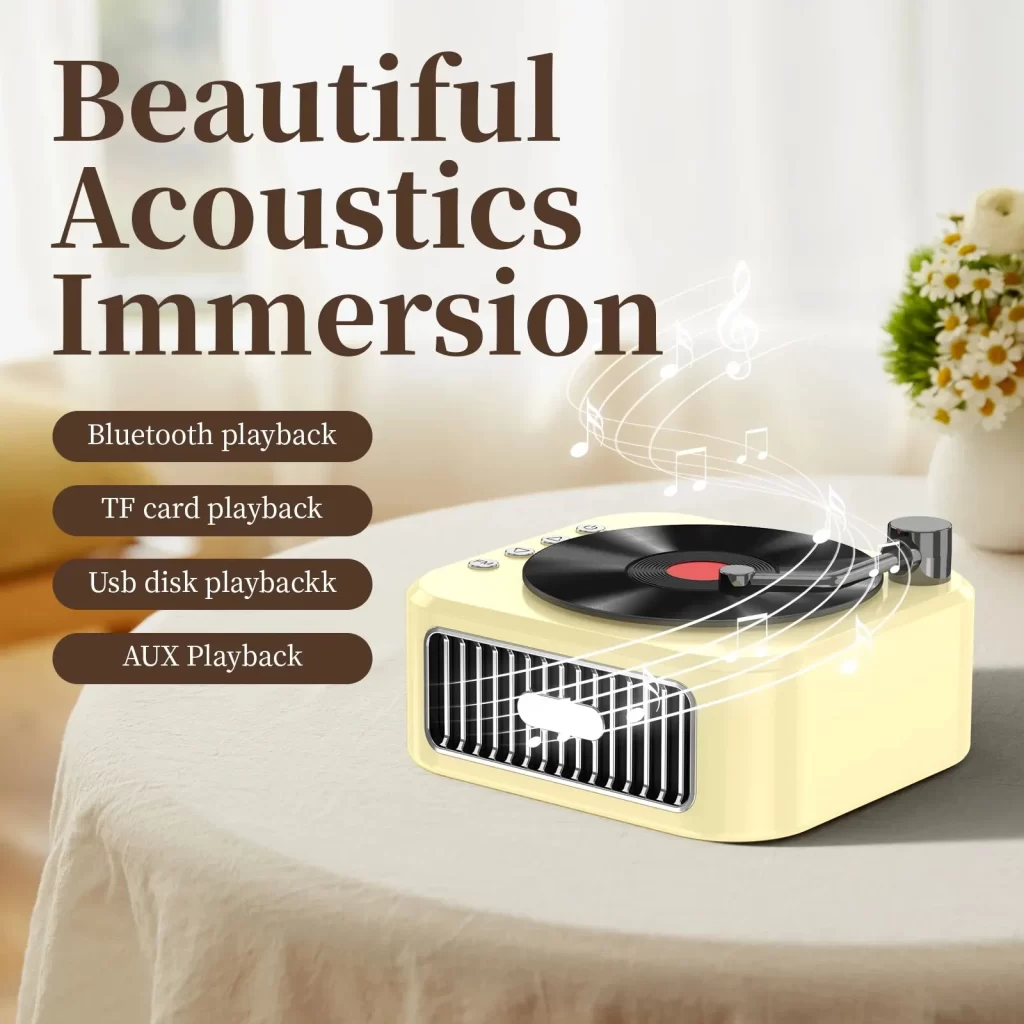 Petite animation intelligente rétro haut-parleur Bluetooth sous-woofer poupée portable petite haute qualité sonore surpoids bas haut de gamme – Image 6