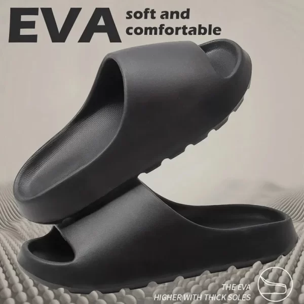 Chaussures de noix de coco Nuage sandales à semelle épaisse Mode d'été Soft Bottom Beach Men Slippers Sandals Womens Slides EVA – Image 3