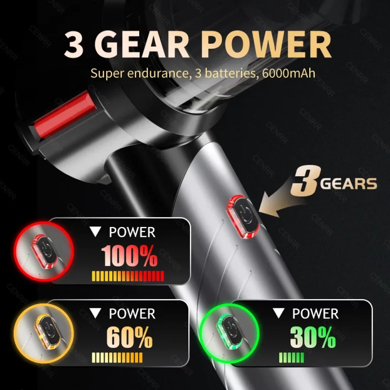 CENRR 998000PA Aspirateur de voiture Aspirateur portable sans fil puissant Mini souffleur pour appareils ménagers – Image 5