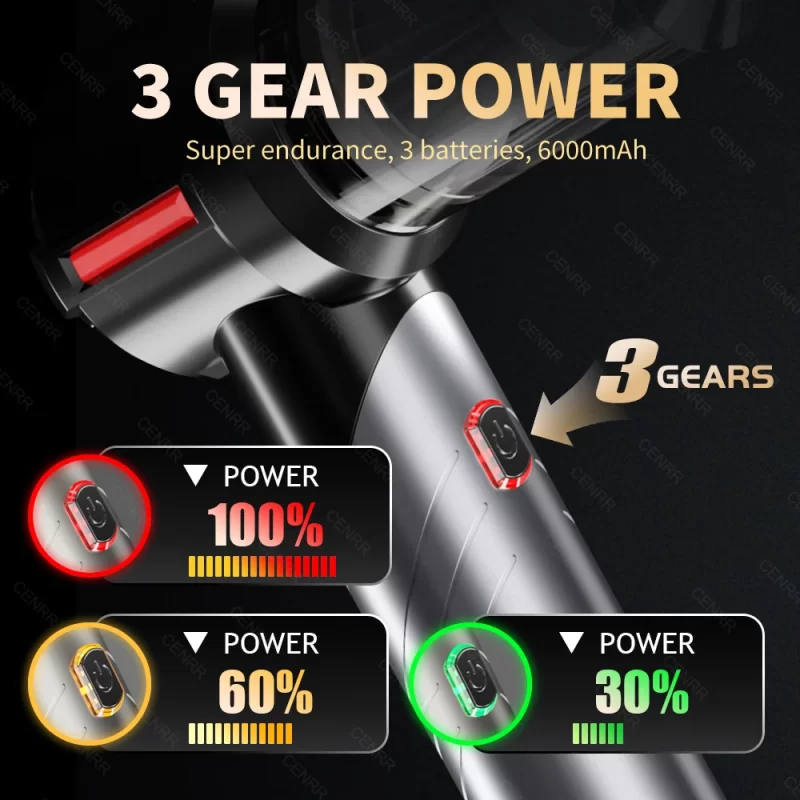 CENRR 998000PA Aspirateur de voiture Aspirateur portable sans fil puissant Mini souffleur pour appareils ménagers – Image 5