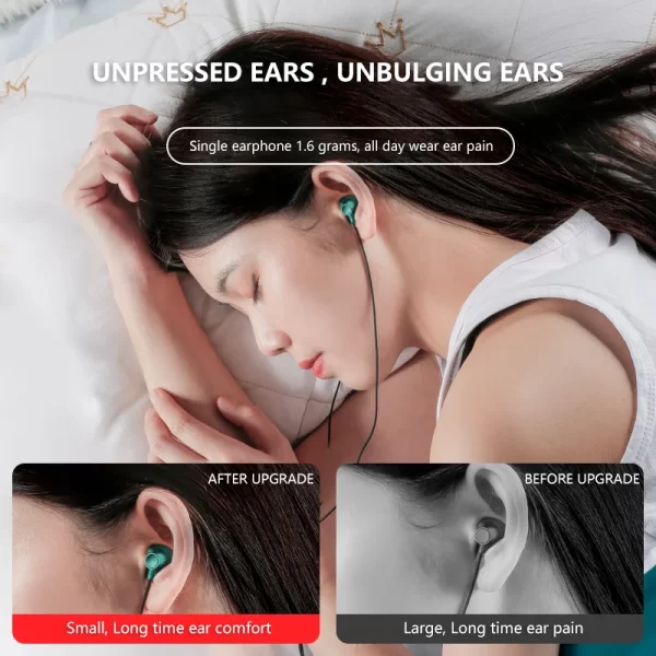 Type-C In-Ear Wired Karaoke Casques 3,5 mm Stereo Music Earbud Casques mains libres avec Mic – Image 5