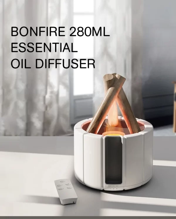 NOUVEAU Feu de camp simulé machine d'aromathérapie humidificateur d'air atomisateur ultrasonique diffuseur d'huile essentielle avec télécommande 2024 – Image 9