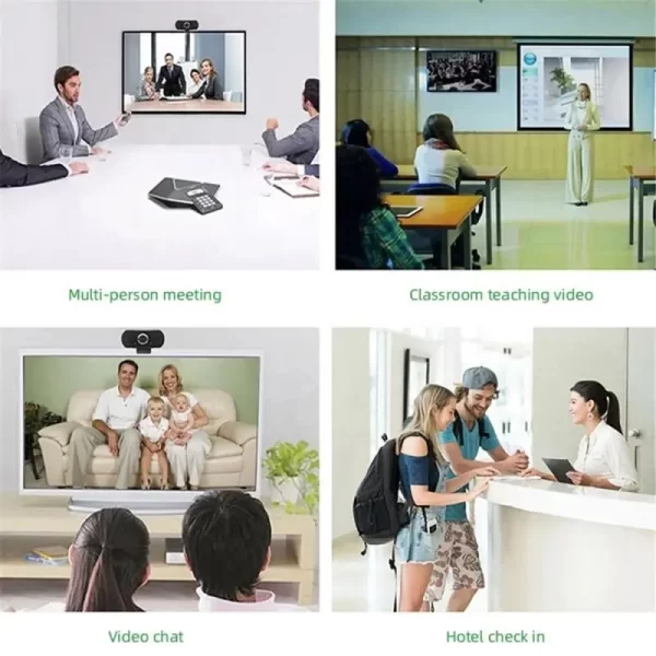 Nouveau 1080P Webcam Full HD Webcam avec LED Fill Light Microphone USB Plug Webcam pour PC Ordinateur Mac Portable Camera de bureau – Image 6