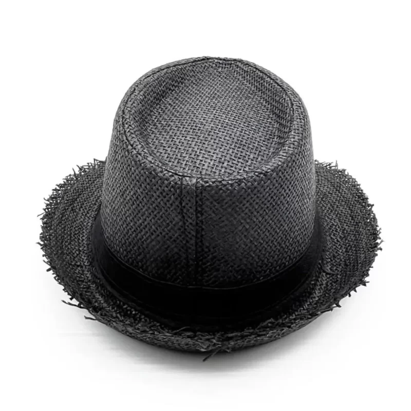Chapeau de paille Soleil Homme Femmes Casual Breathable Cowboy Large Brim Jazz Chapeau de protection solaire Mode Plage Caps été – Image 5