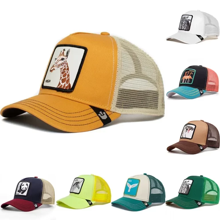 Mode Animaux Broderie Baseball Caps Hommes Femmes Snapback Hip Hop Chapeau d'été Mesh respirant Sun Gorras Unisex Vêtements de rue Bone – Image 2