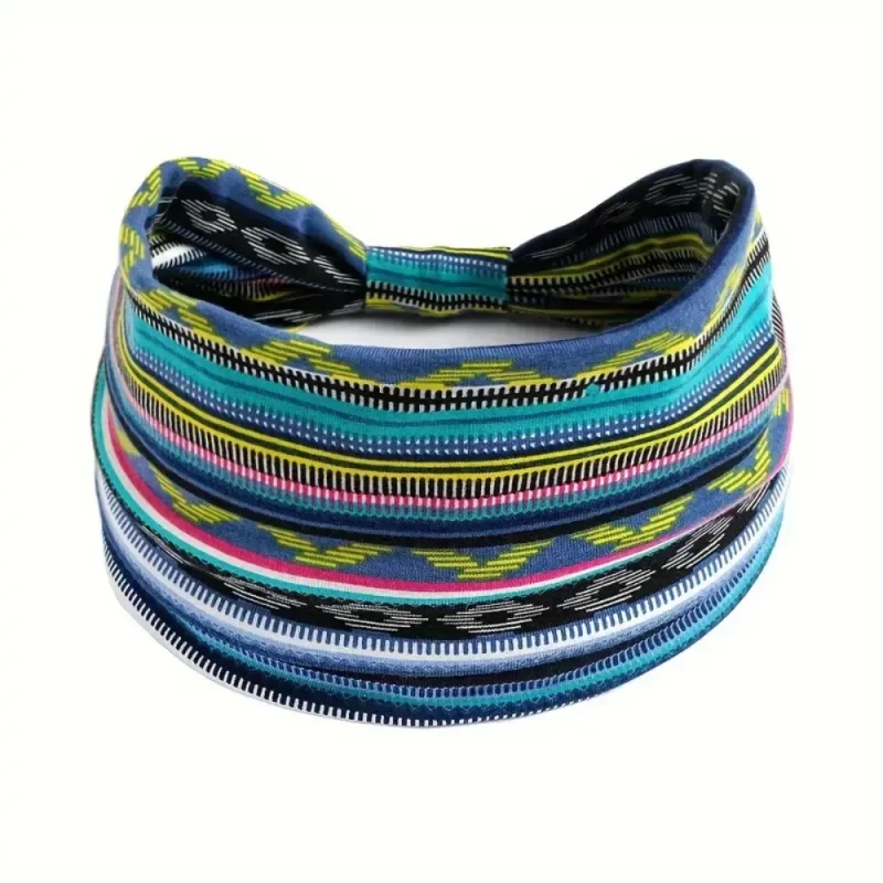 1 pcs femmes européennes américaines style bohème écharpe élastique à la mode respirant coton large bord accessoires cheveux – Image 4