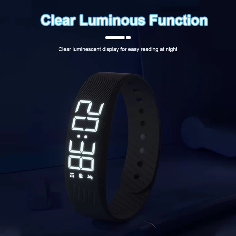Bracelet intelligent LED Digital Waterproof Smart Clock Smartband avec cadomètre en cours d'exécution Moniteur Smart Band Vibration Alarm Rappel – Image 4