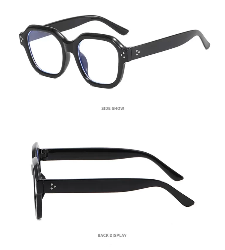 Lunettes d'ordinateur rétro anti lumière bleue cadre femmes surdimensionnées hommes tendance à la mode élégant lunettes de lunettes classiques Ouclos – Image 7