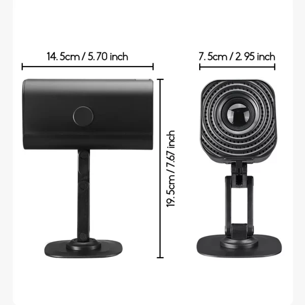 Projecteur maison HD 1080P, projecteur 3D portable, écran de téléphone portable sans fil / câblé, WiFi, HDMI + USB + interface audio – Image 6