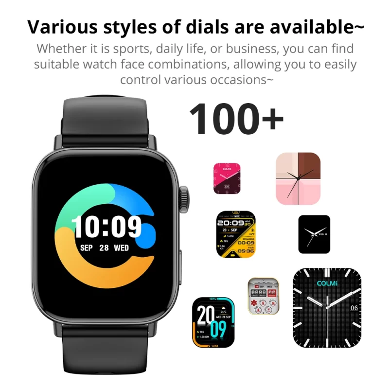 Nouvelle montre intelligente d'appel vocal COLMI C8 Max 1.93 "grand écran couleur HD santé et fitness suivi de la montre intelligente pour hommes et femmes – Image 4