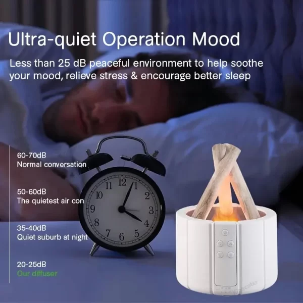 NOUVEAU Feu de camp simulé machine d'aromathérapie humidificateur d'air atomisateur ultrasonique diffuseur d'huile essentielle avec télécommande 2024 – Image 7