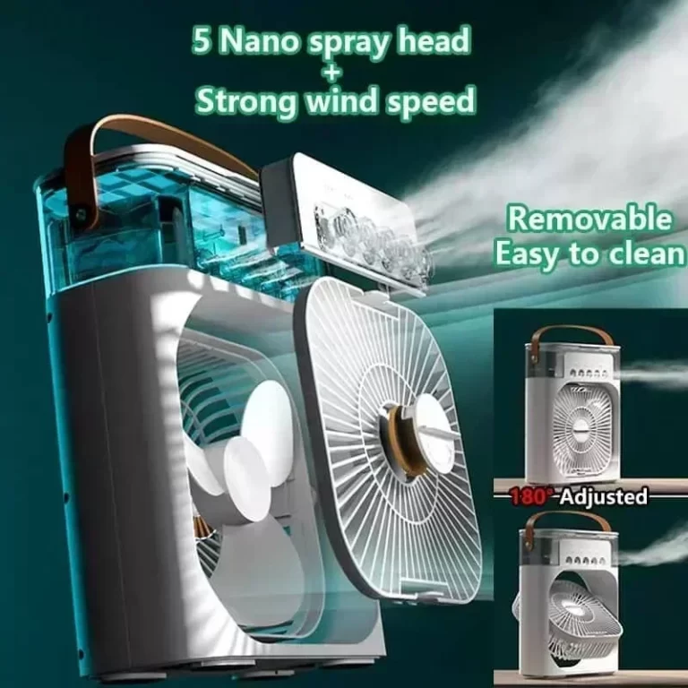 Nouveau ventilateur 3 en 1 AIr climatisateur ménager petit refroidisseur d'air LED lumière de nuit humidificateur portable ventilateur de réglage de l'air ventilateur de bureau ventilateur de maison – Image 5