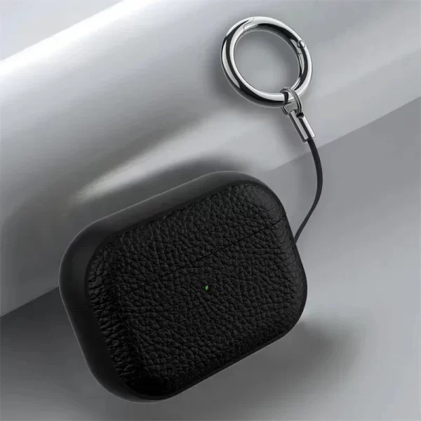 Pour Airpods 4 3 2 1 Cas Cas Cas Casque Casque Casque Couverture de casque Couverture PU en cuir de luxe pour Airpods Pro avec crochet – Image 7