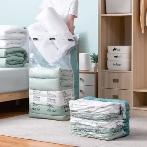 Pas besoin de sacs à vide de pompe Grands sacs de stockage en plastique pour le stockage des vêtements Couvertures Compression sac vide couvre Accessoires de voyage