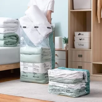 Pas besoin de sacs à vide de pompe Grands sacs de stockage en plastique pour le stockage des vêtements Couvertures Compression sac vide couvre Accessoires de voyage
