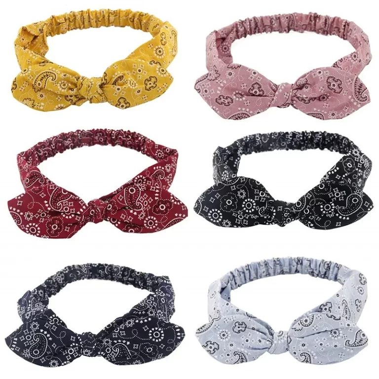 Nouvelles femmes Boho Soft Solid Print Headbands Vintage Cross Knot Elastic Hairbands Turban Bandanas Girls Hairbands Accessoires pour cheveux – Image 4