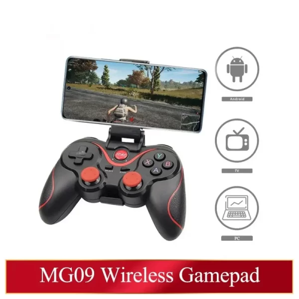 MG09 contrôleur de jeu Bluetooth sans fil pour PC Téléphone mobile TV BOX Ordinateur Tablette Joystick Gamepad Joypad Holder – Image 2