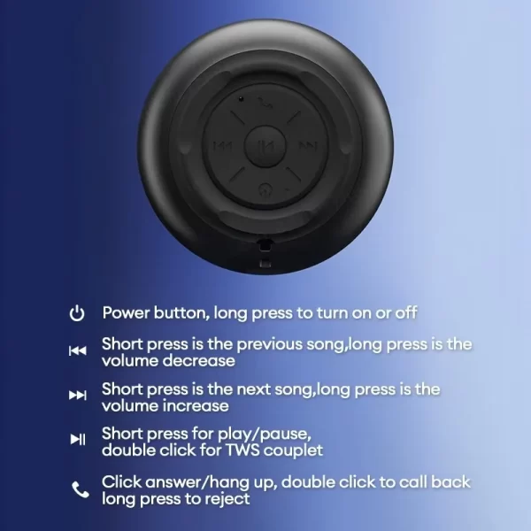 Haut-parleur Lenovo K3 Pro Bluetooth V5.0 Grand Audio avec son de basse profonde Soundbox extérieur Musique haut-parleur de camping portable – Image 7