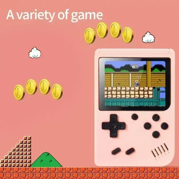 Console de jeux vidéo 8 bits avec écran LCD de 3 pouces, mini lecteur portable rétro, 500 jeux intégrés, console de jeux portable AV, cadeau pour enfants – Image 2