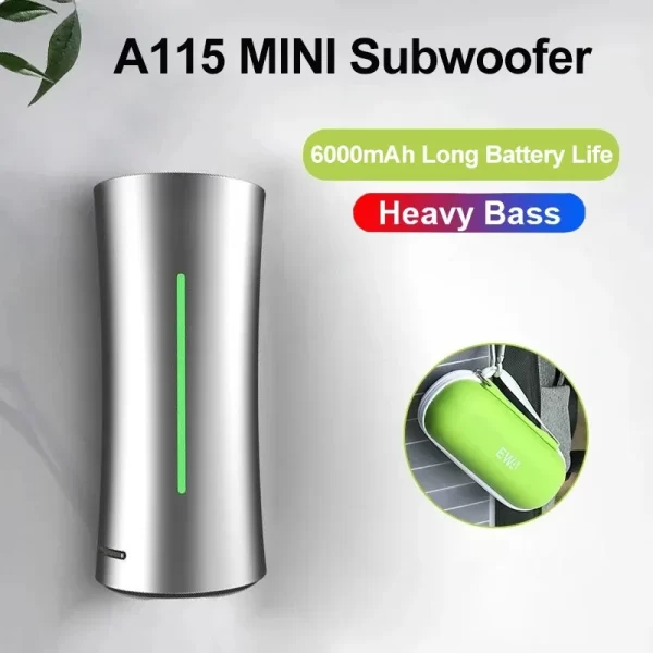 EWA A115 haut-parleur Bluetooth 5.0 haut-parleurs portables sans fil TWS Pair Deep Bass Dual Stéréo sans fil et étui de voyage haut-parleur TF Card – Image 2