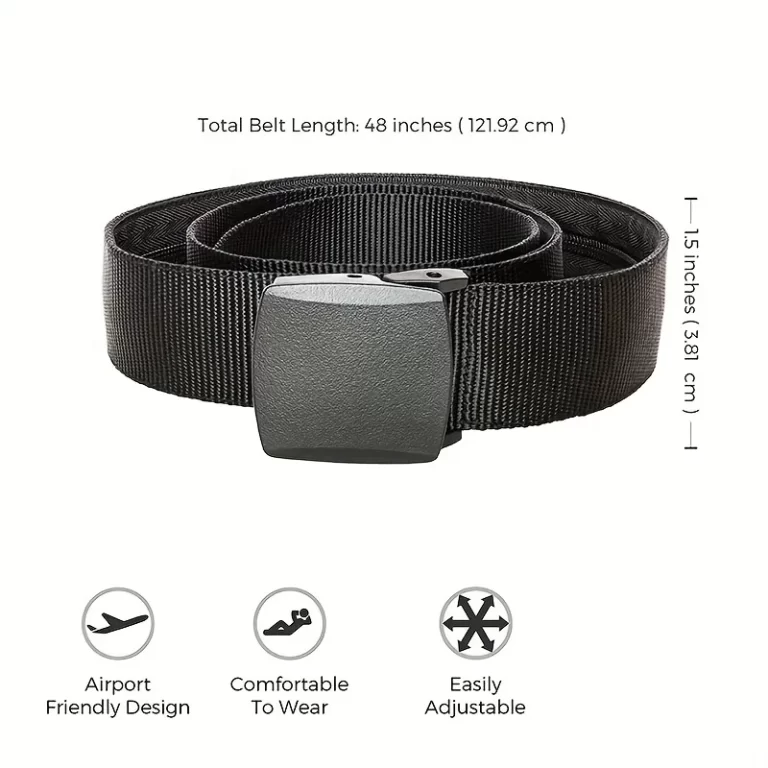 Ceinture en nylon boucle automatique extérieure tactique multifonctionnelle ceinture en toile légère ceinture non métallique confortable – Image 2