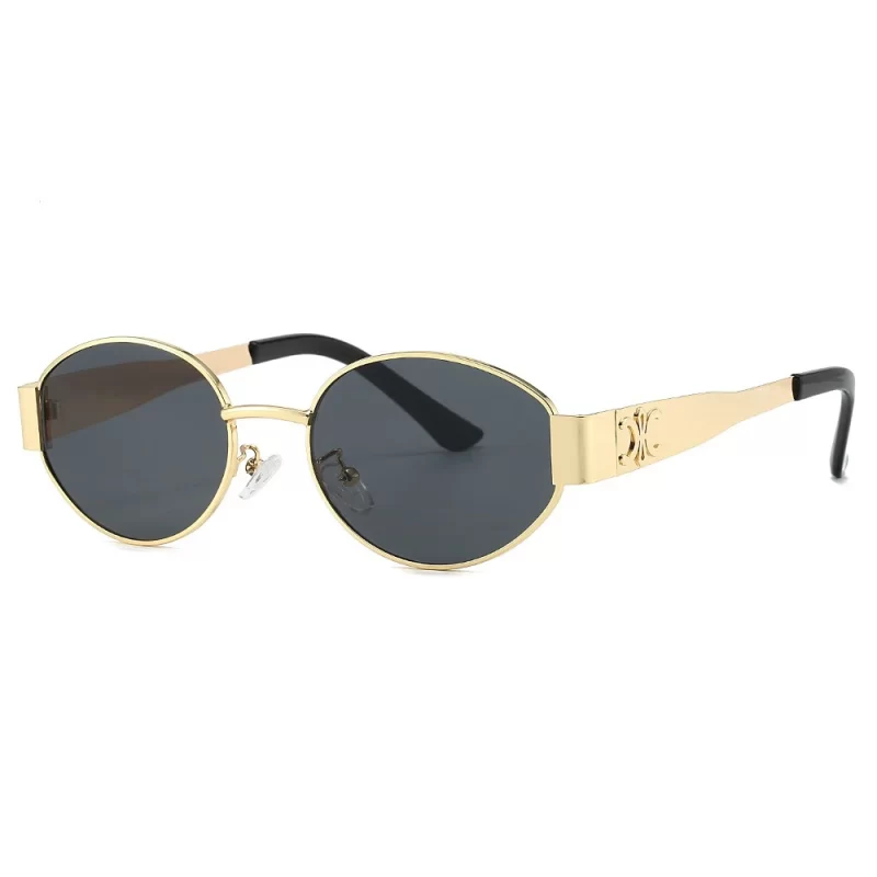 Lunettes de soleil en métal de luxe pour hommes et femmes Unisex Designer Lunettes de soleil Round Oval Unisex Stylish Lunettes Shades UV400