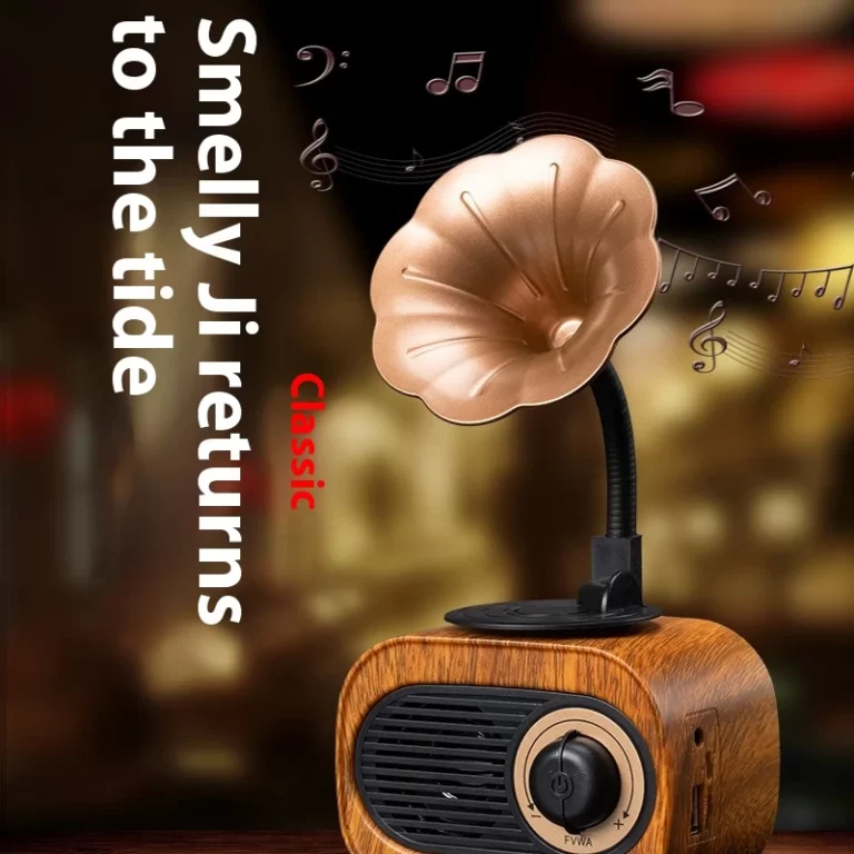 Haut-parleur Bluetooth Retro Boîte Portable en bois Mini haut-parleur sans fil Extérieur pour système son TF FM Radio Musique MP3 Subwoofer – Image 3